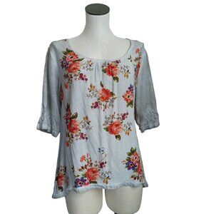 Gretty Zueger Top Floral Sutashe Detail Size X Small